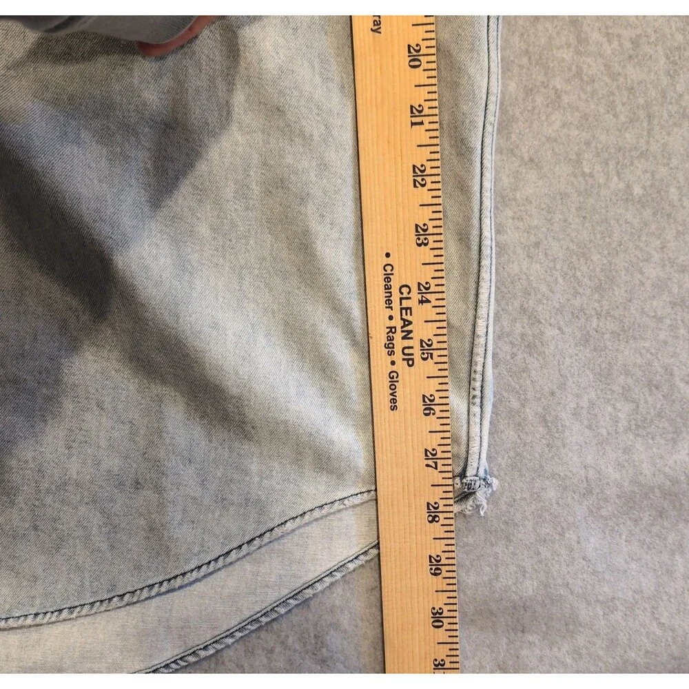 Vintage Polo Ralph Lauren Denim Shirt Men 2XL Light Wash Red Pony Blaire 90s